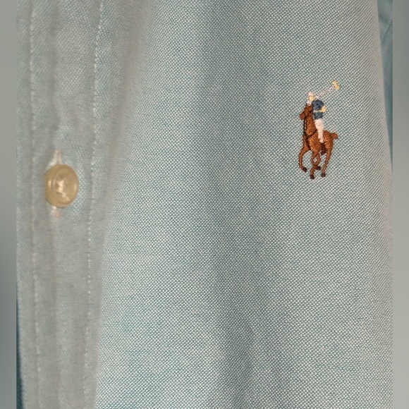 Ralph Lauren Men's Classic Fit Oxford light blue-green XXL - Picture 6 of 11